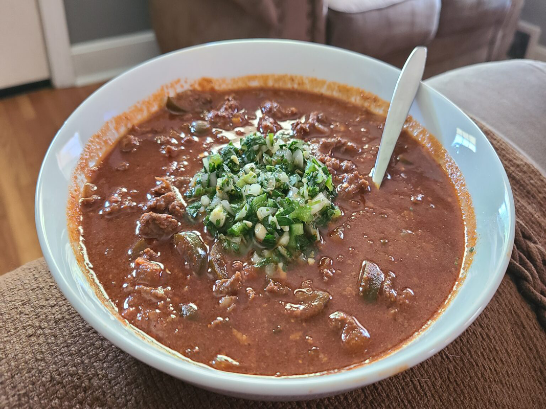 Argentine Chili with Chimichurri