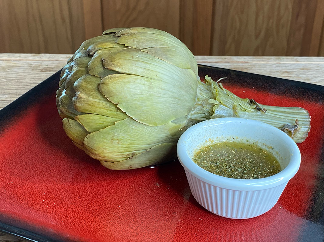 Artichokes with Lemon Garlic Butter Sauce