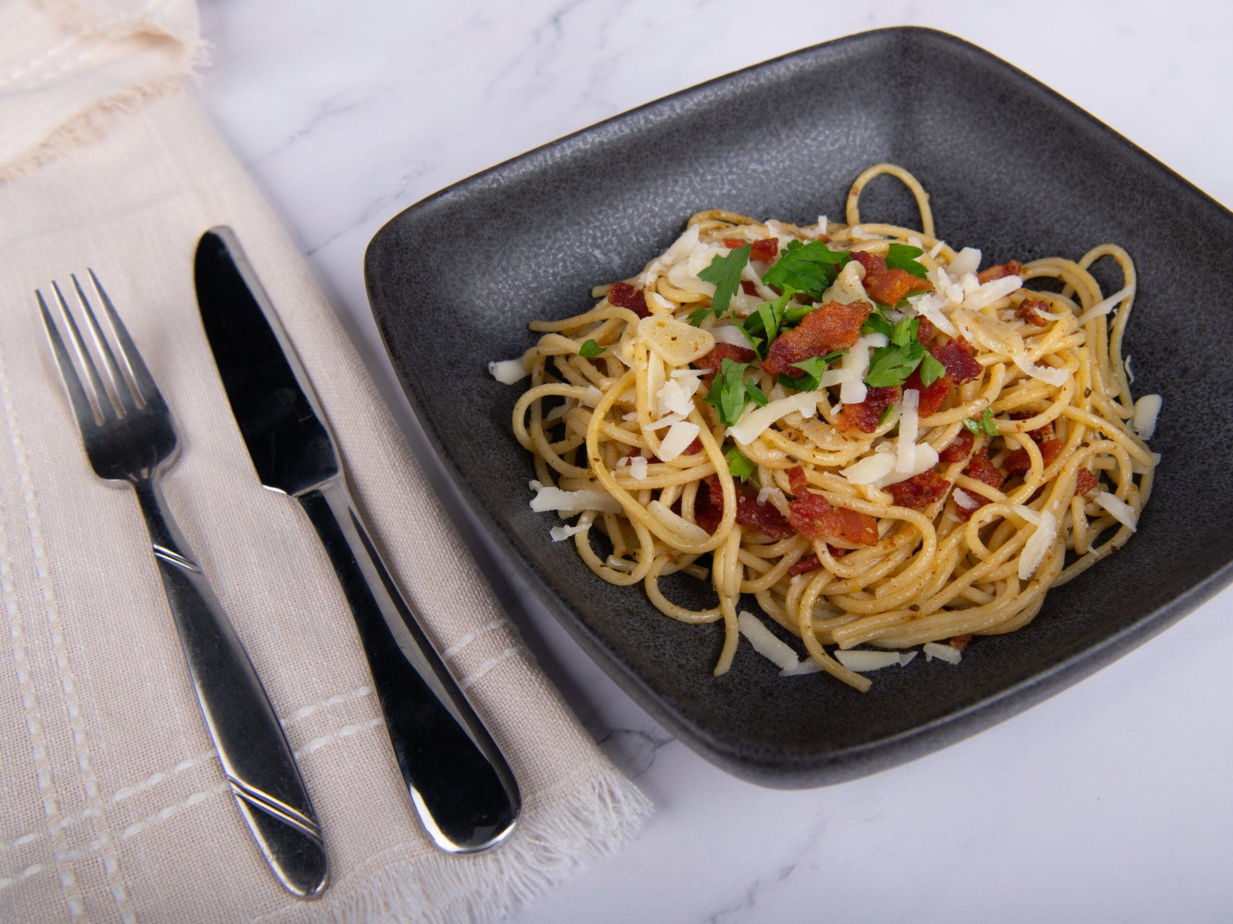 Garlic Bacon Pasta