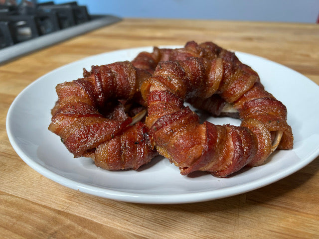 Bacon Wrapped Beef Onion Rings