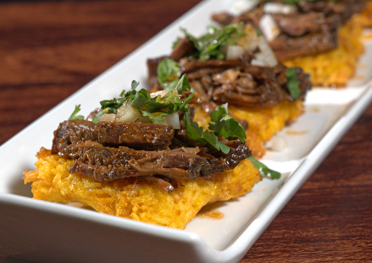 Crispy Birria Rice Cakes