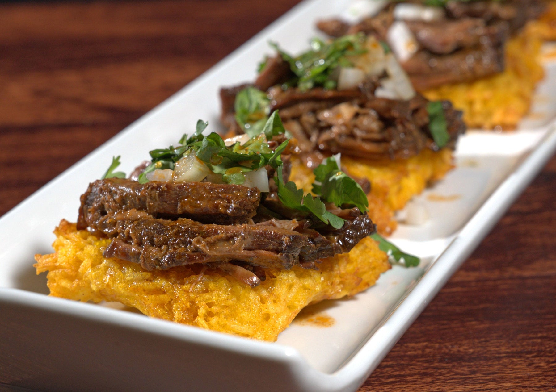 Crispy Birria Rice Cakes