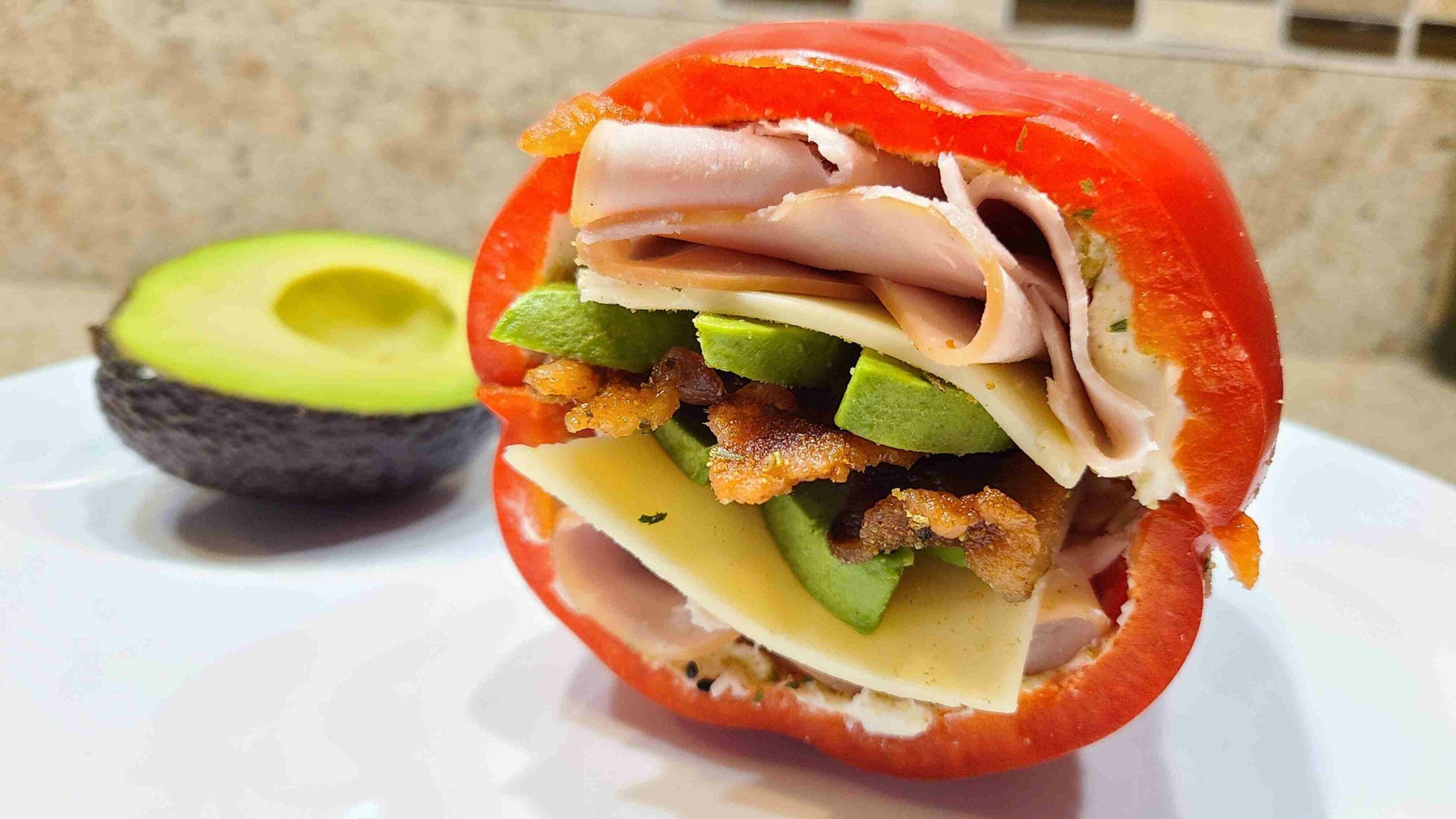 TikTok Low Carb Bell Pepper Sandwich
