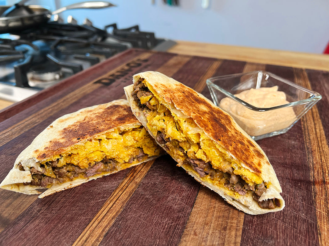 Cheesy Sirloin Steak Crunchwrap