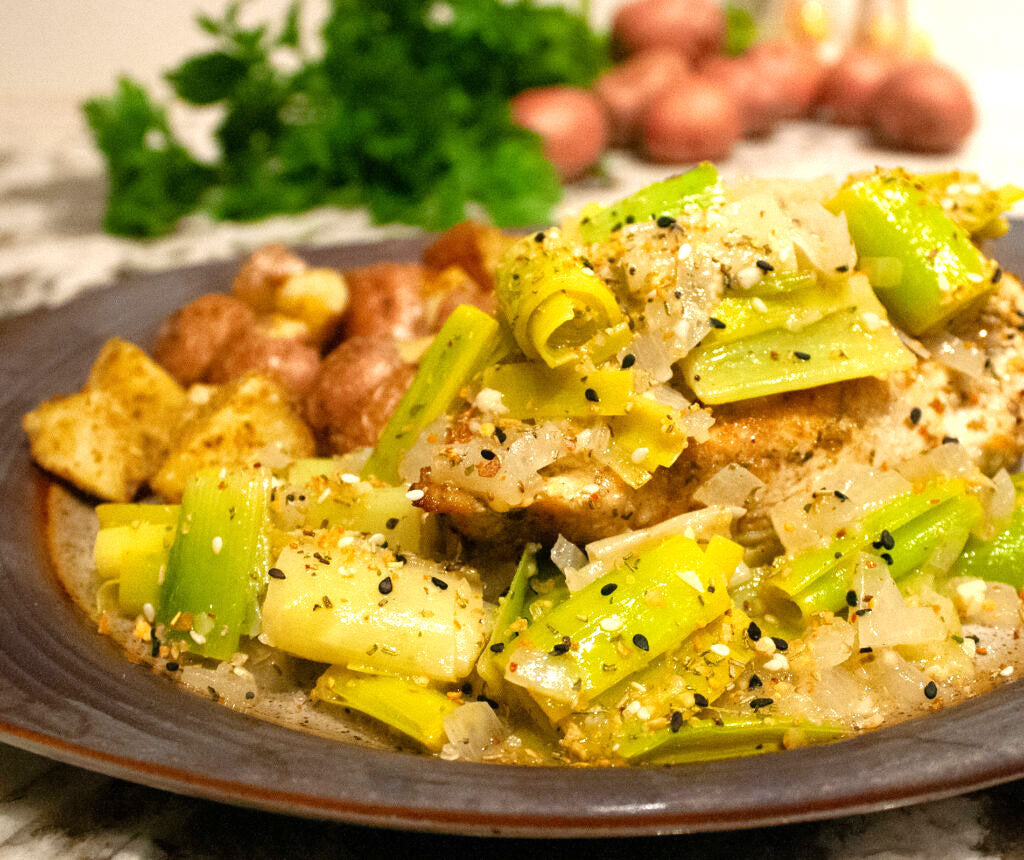 Chicken with Lemon Dijon Leeks