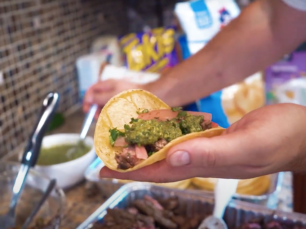 Chimichurri Skirt Steak Tacos