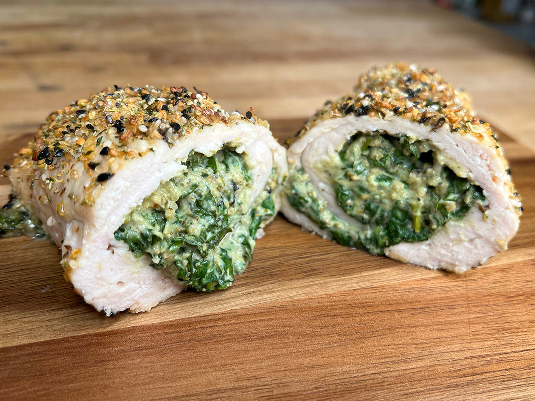 Crunchy Spinach Stuffed Chicken Breasts