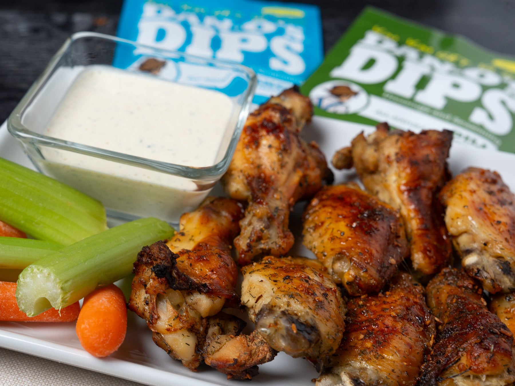 Dill Picked Wings with Dan-O's Dips Ranch