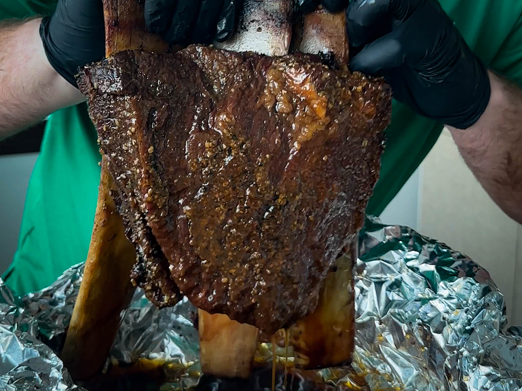 Smoked Dinosaur Ribs