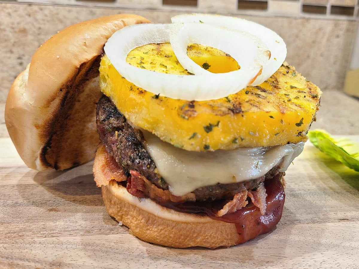 Juicy Dan-O’s Hawaiian Burgers
