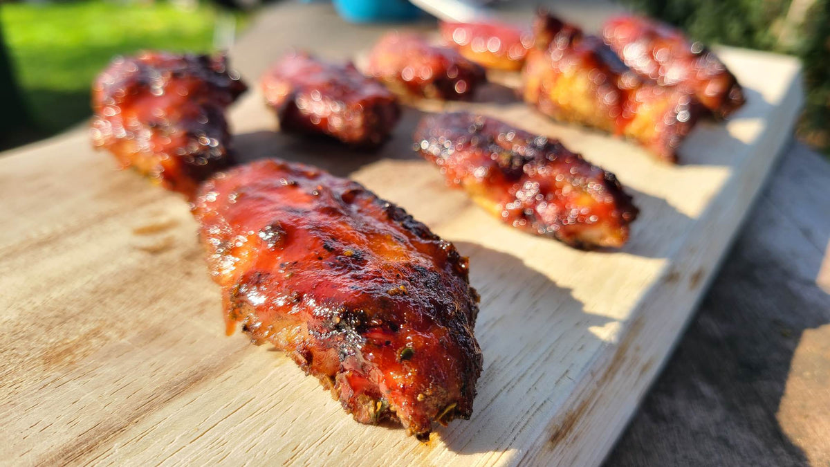 Honey Sriracha Smoked Chicken Wings