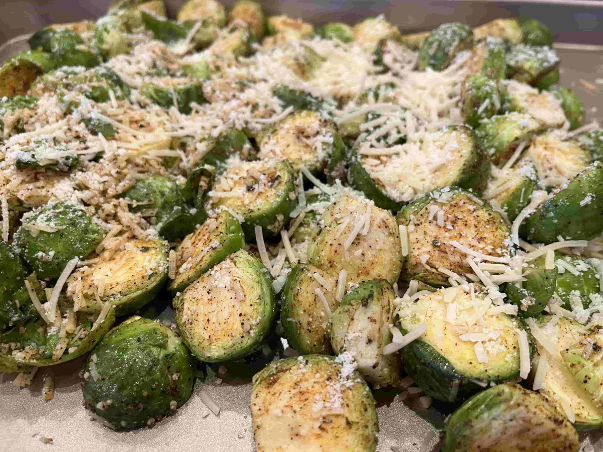 Parmesan Brussel Sprouts - Chipotle Style