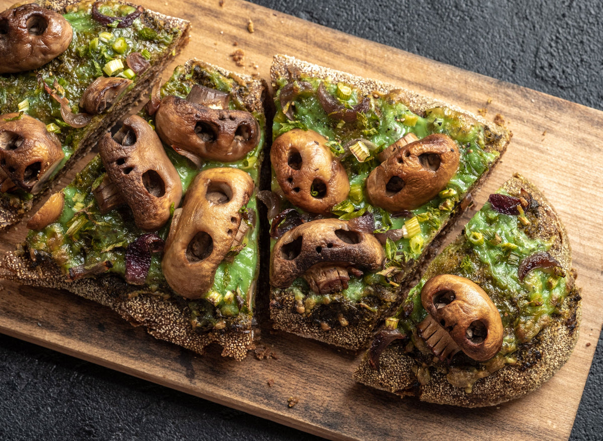Mushroom Skull Flatbread