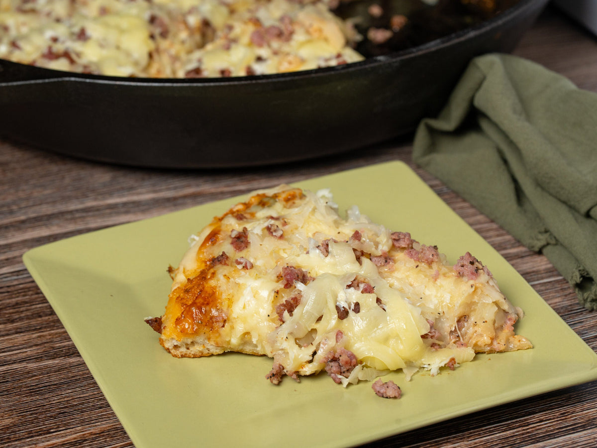 Cast Iron Reuben Pizza