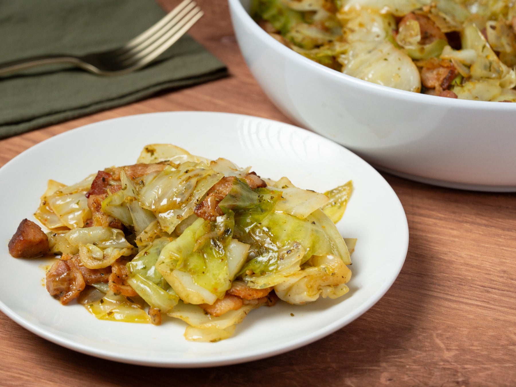 Ham and Cabbage Skillet