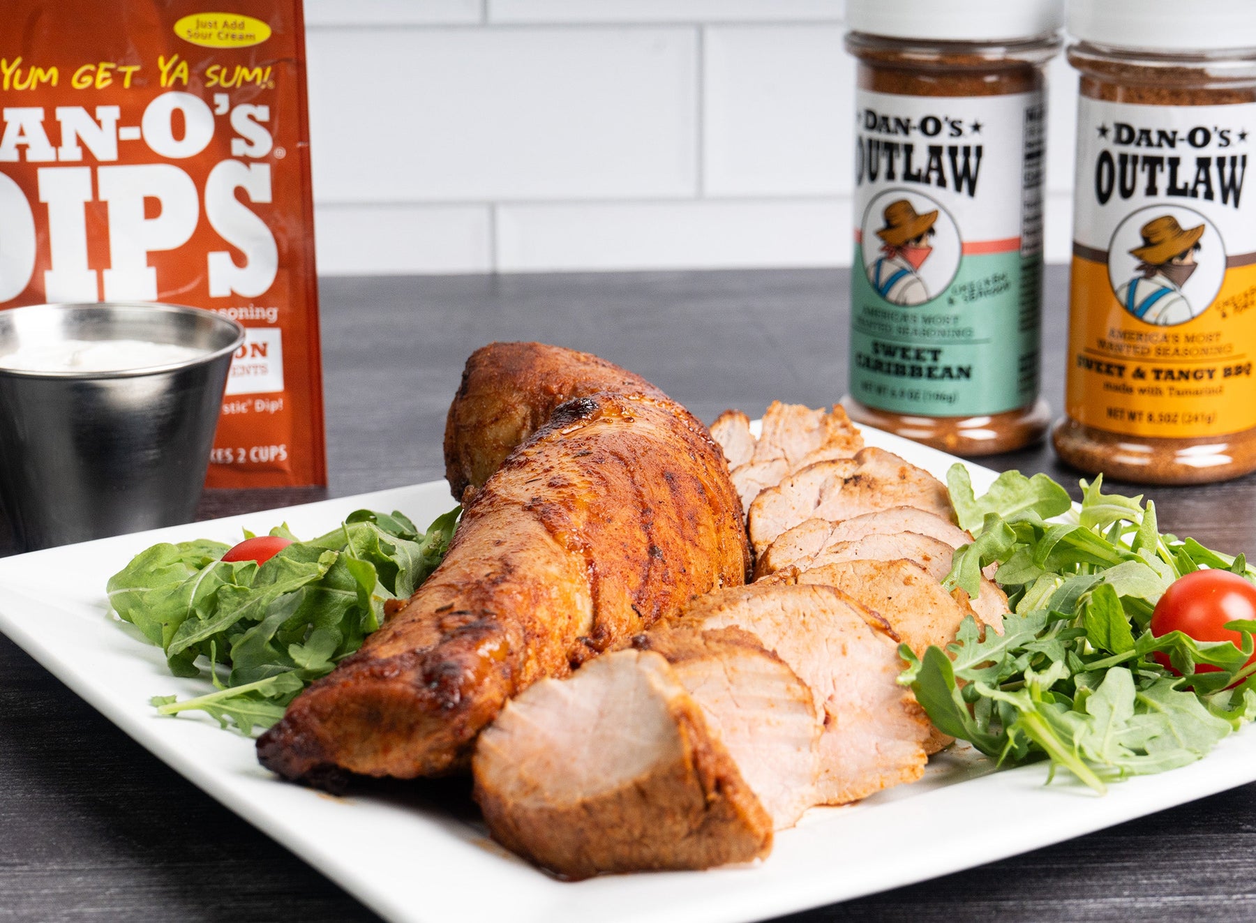 Marinated Pork Tenderloin with French Onion Dip