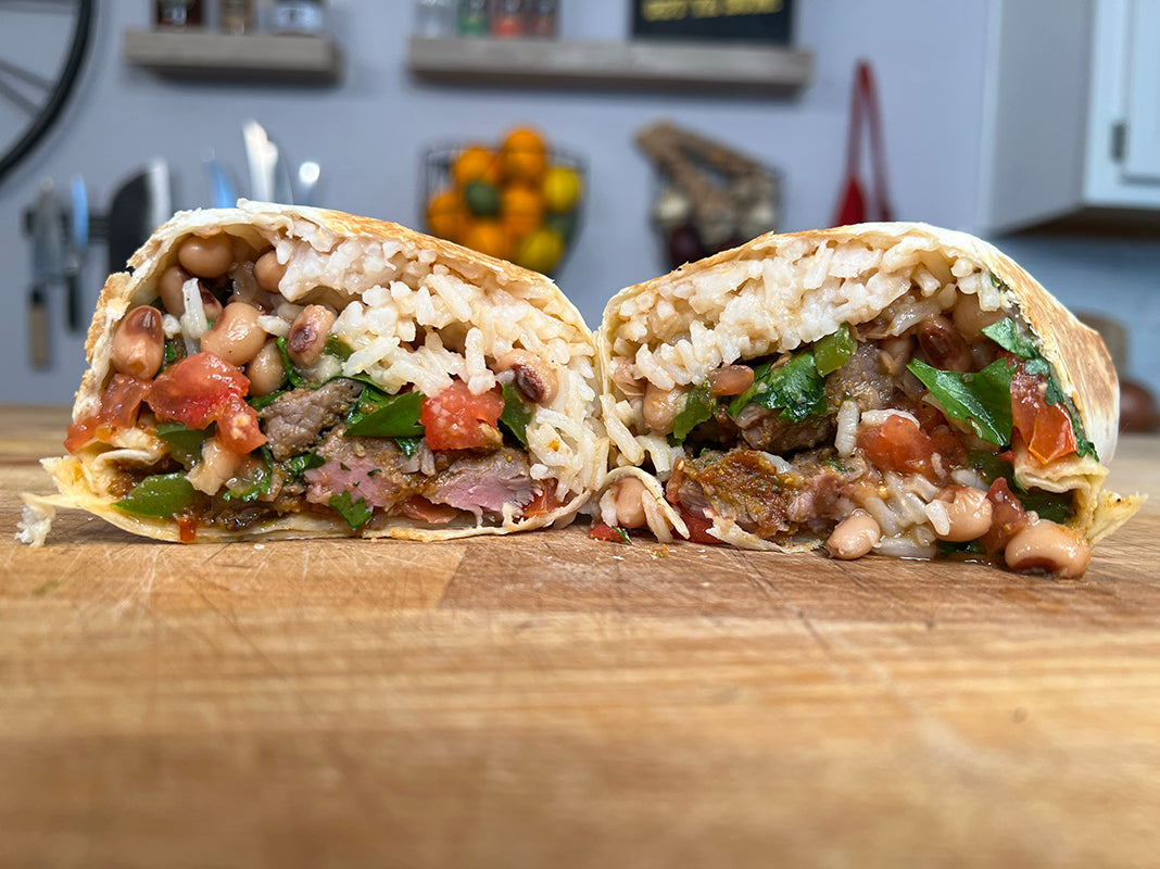 Leftover Prime Rib Burrito