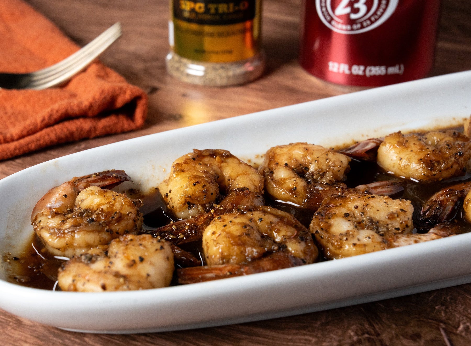 Dr Pepper Glazed Shrimp