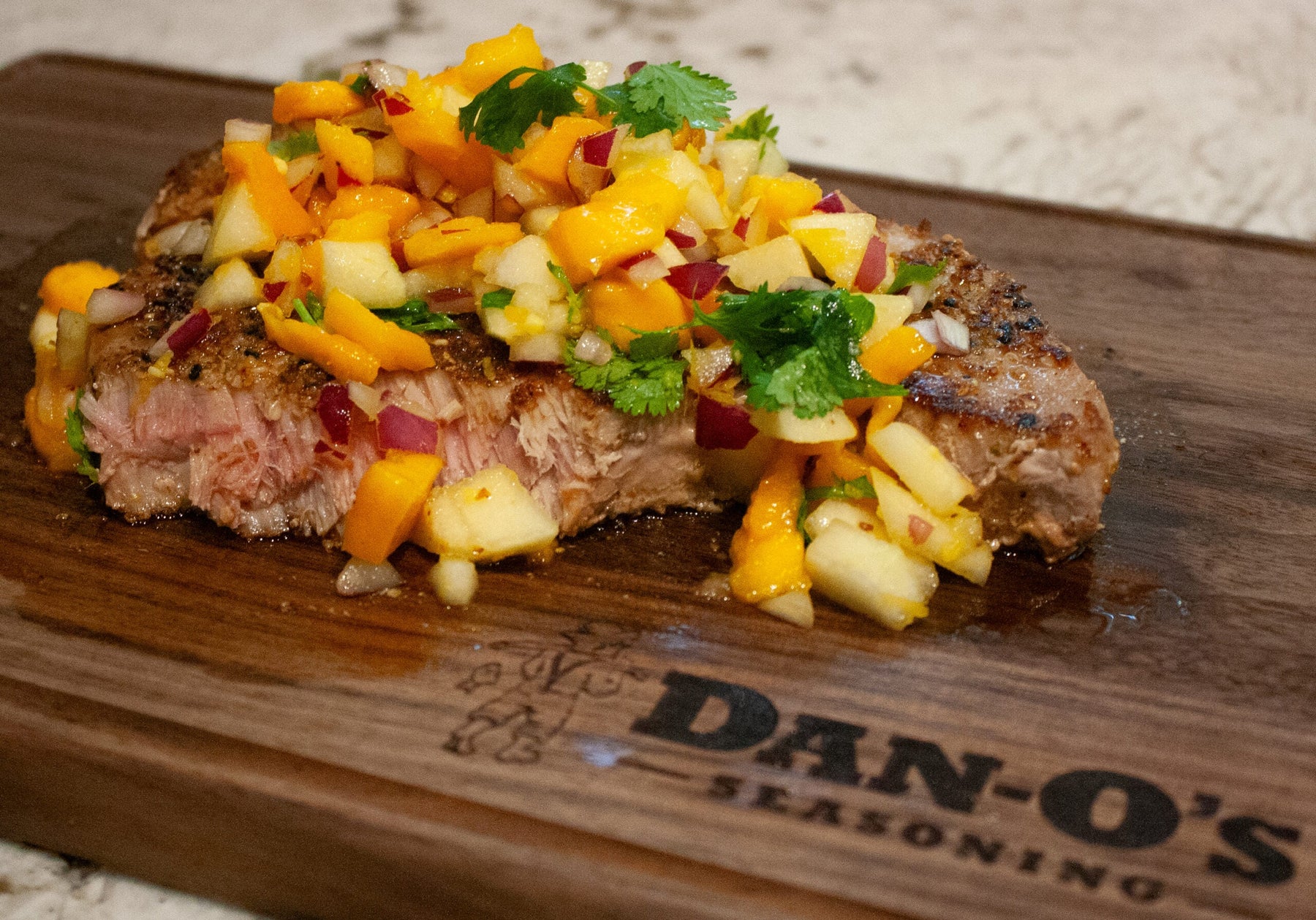 Tuna Steak with Mango & Pear Salsa