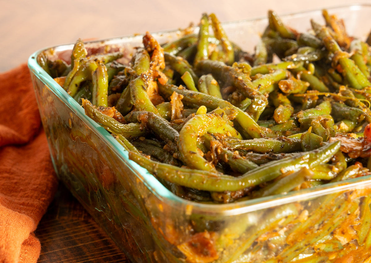 Cajun Green Beans with Bacon