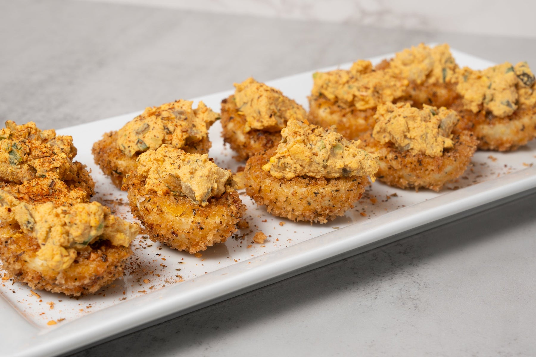 Cajun Fried Deviled Eggs
