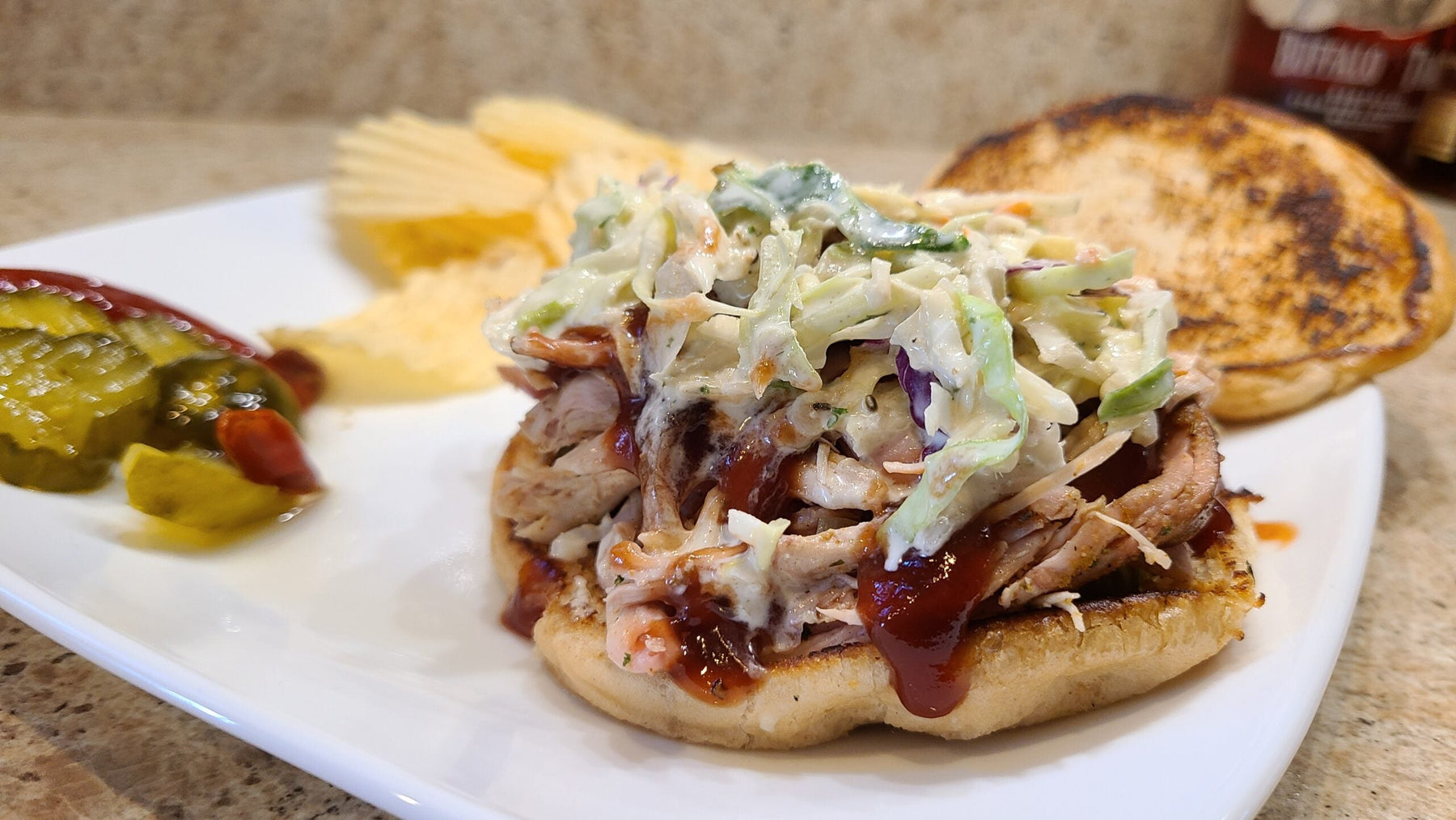 Smoked Shredded BBQ Chicken Sandwiches