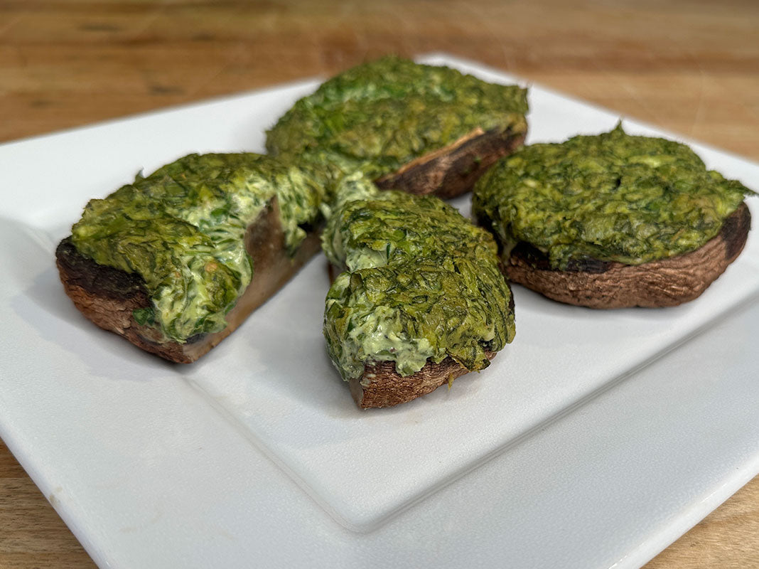 Dan’s Stuffed Spinach Mushrooms