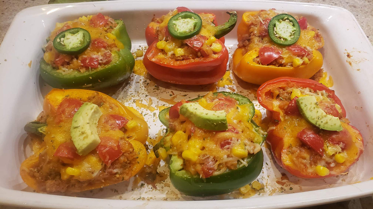 Turkey and Rice Stuffed Peppers