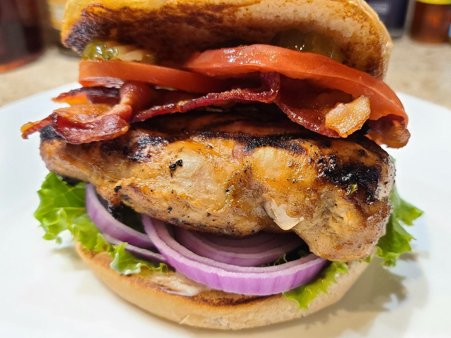 Orange Vinaigrette Grilled Chicken Sandwich