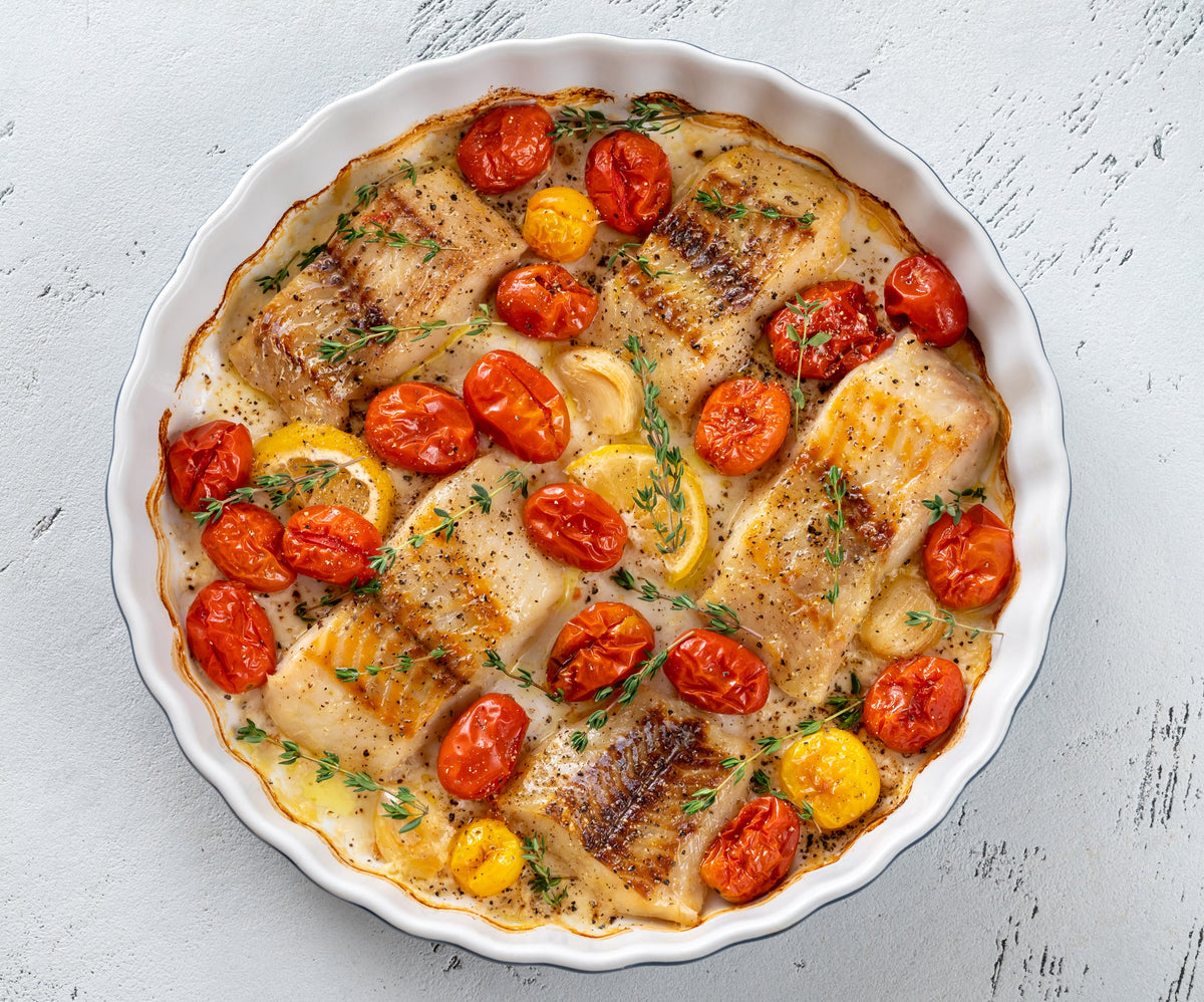 Baked Cod with Tomatoes