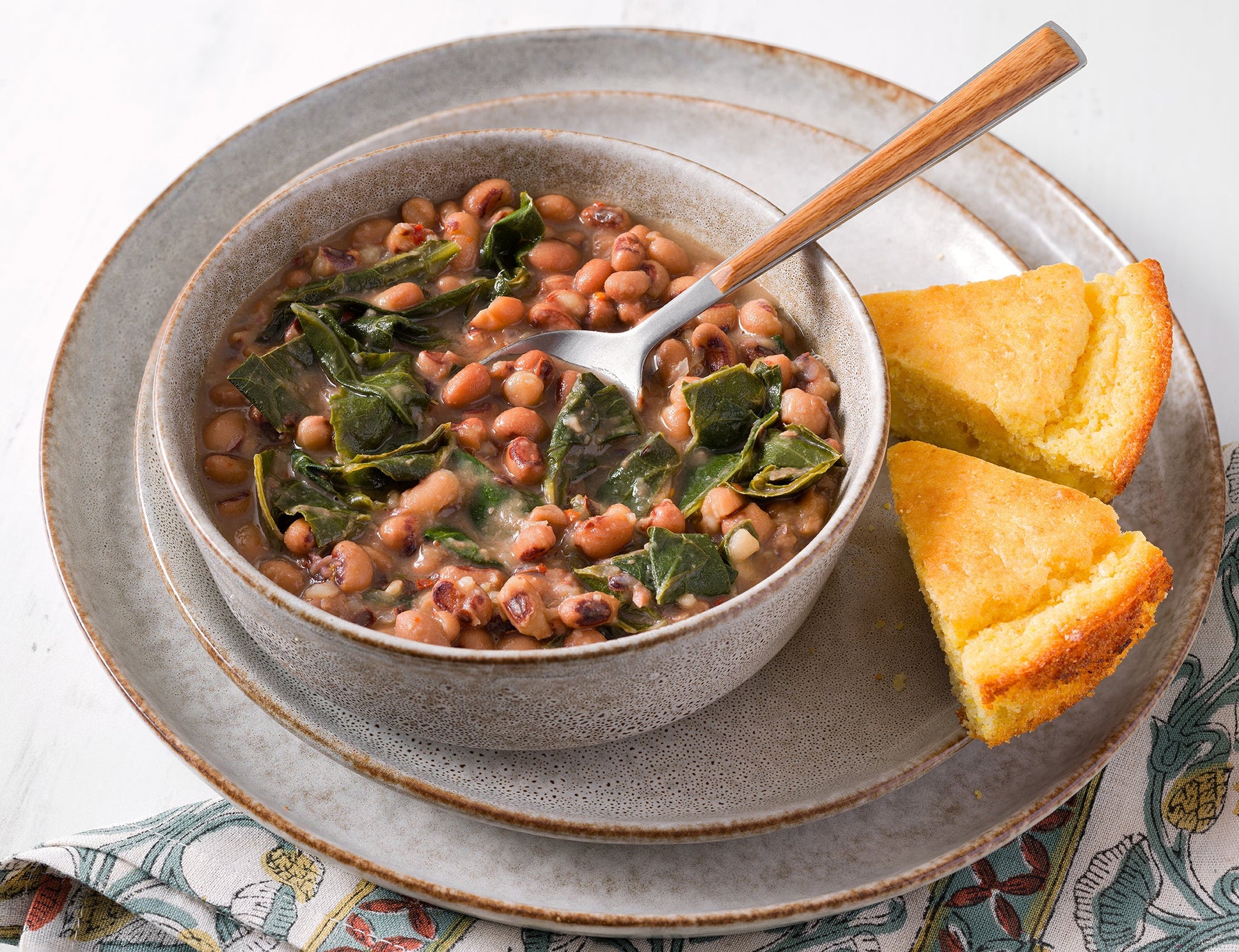 Black Eyed Peas and Greens