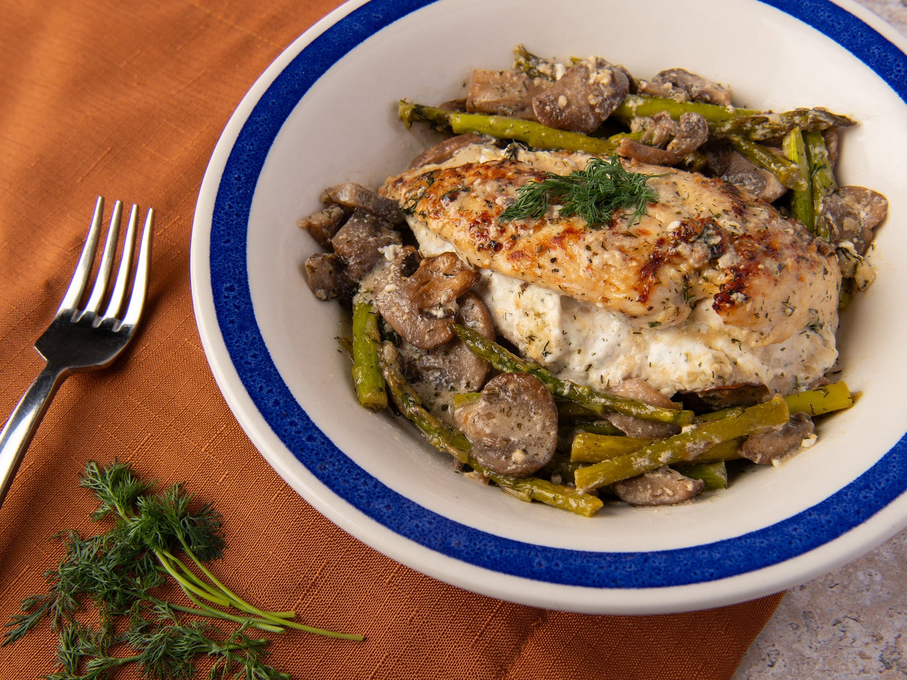 Creamy Dill Stuffed Chicken