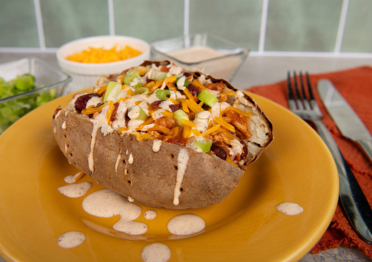 Chili-Stuffed Baked Potatoes