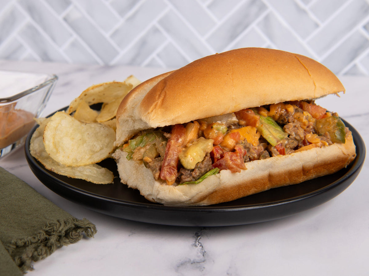 Chopped Burger Sub Sandwiches