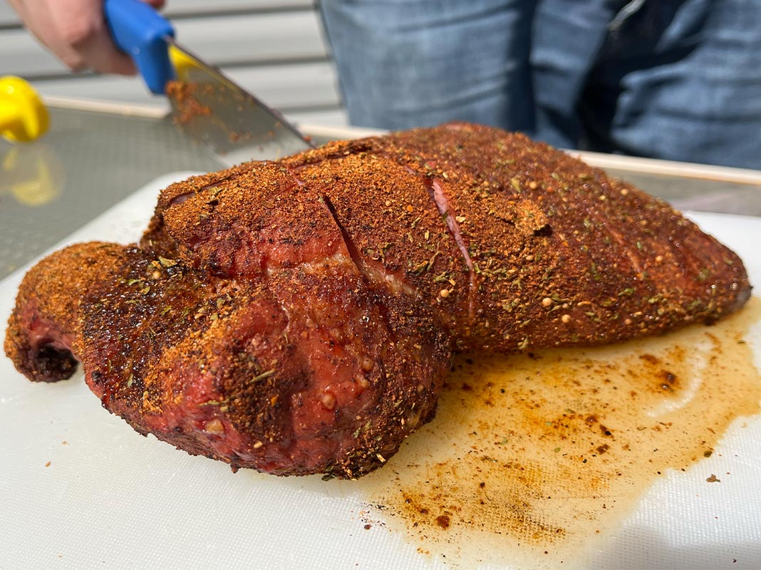 Smoked Corned Beef with Honey Mustard Sauce