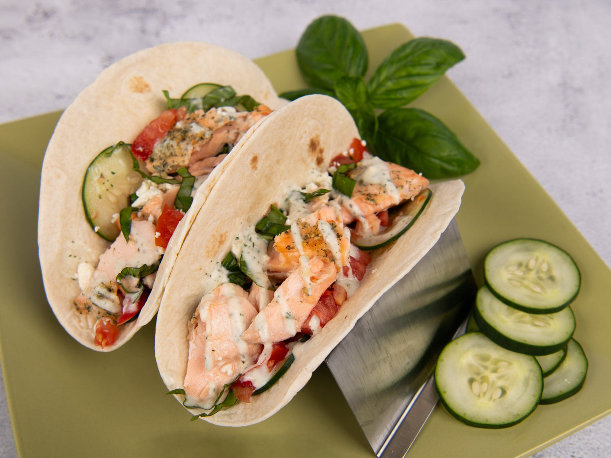 Creamy Dill Salmon Tacos