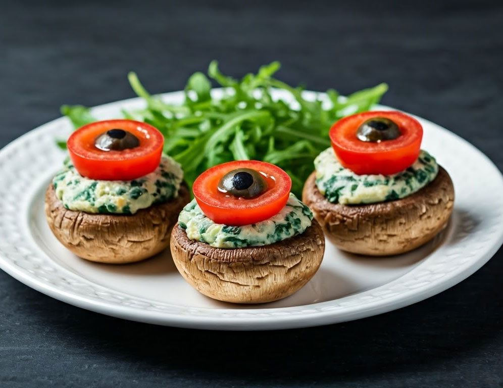Stuffed Mushroom Eyeballs