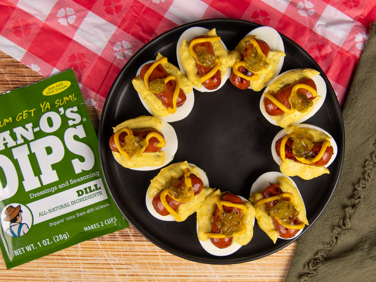 Hot Dog Deviled Eggs
