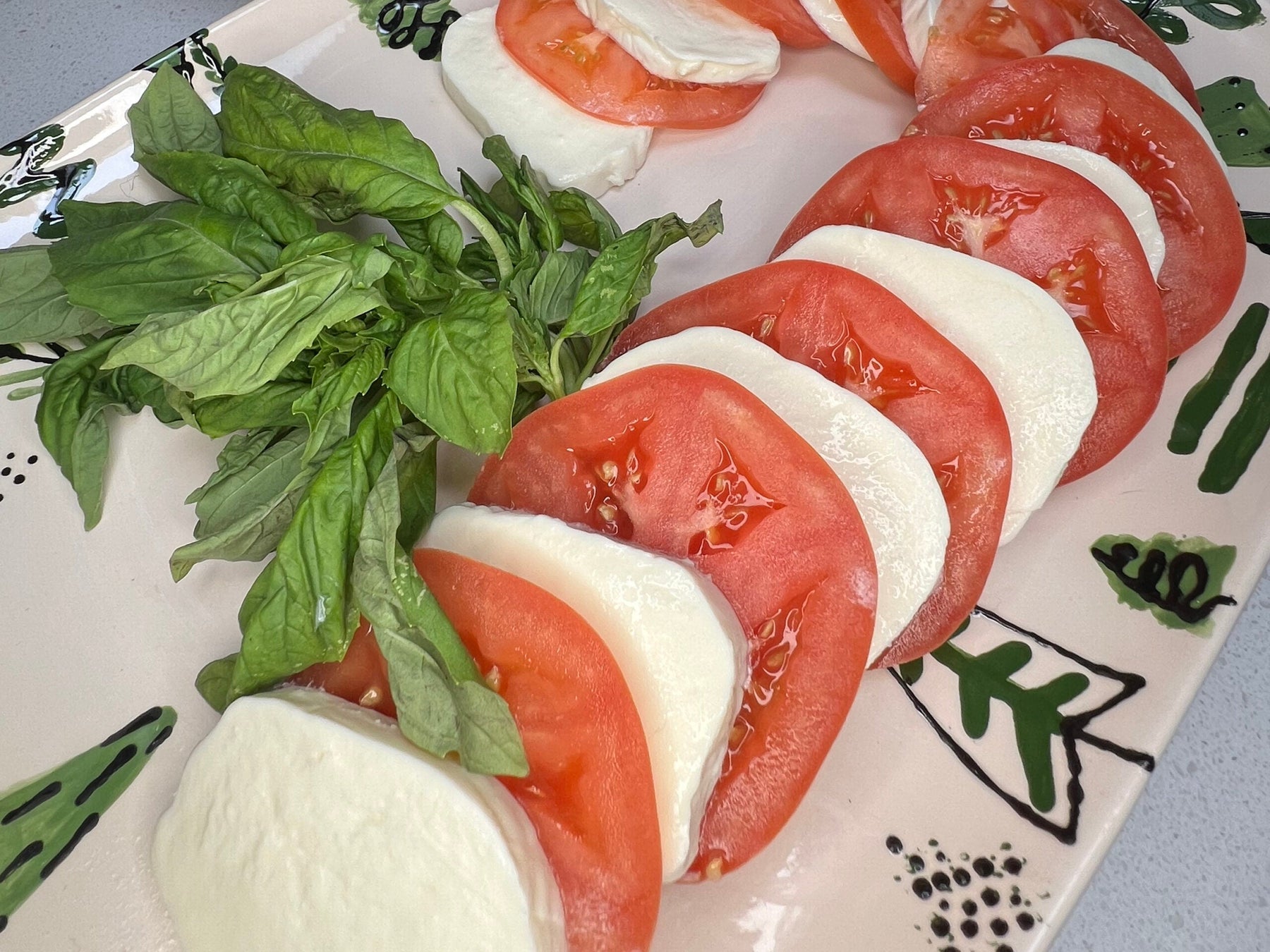 Candy Cane Caprese Salad