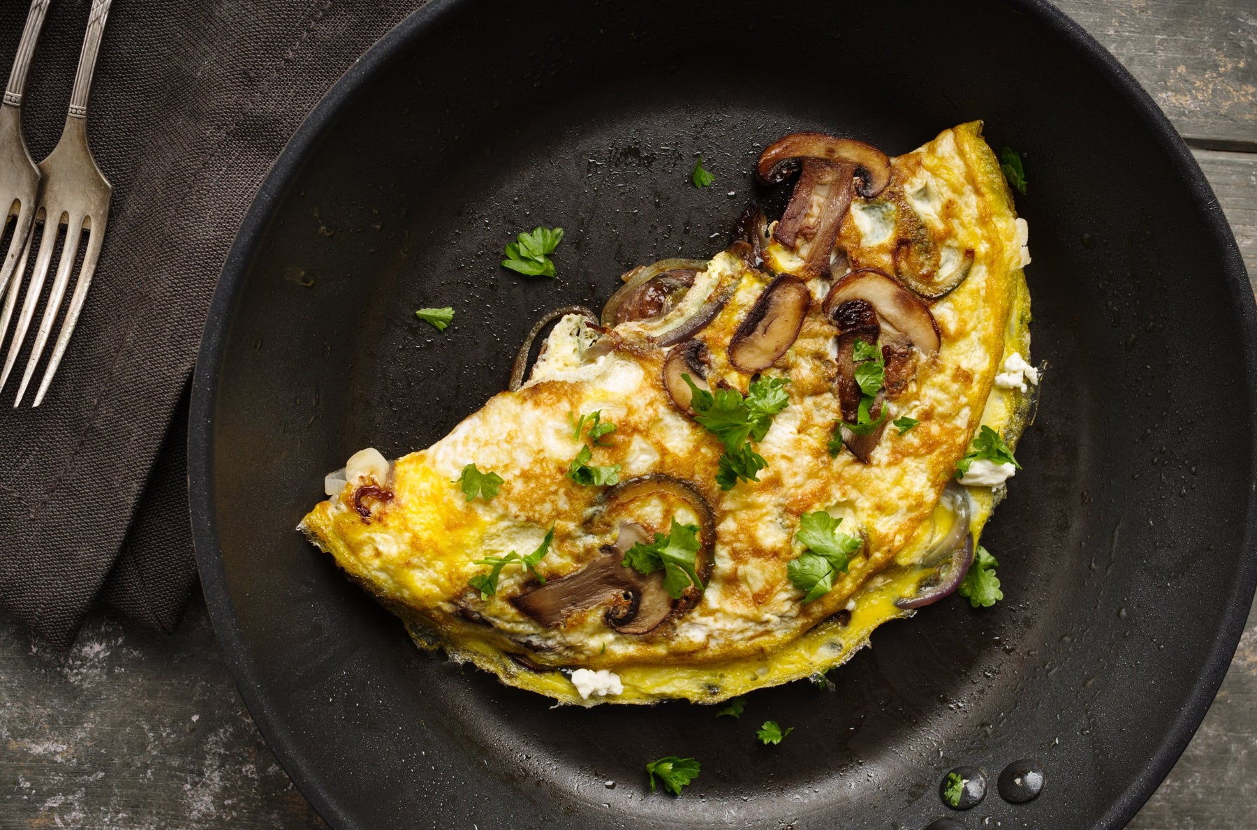 Mushroom Feta Omelet