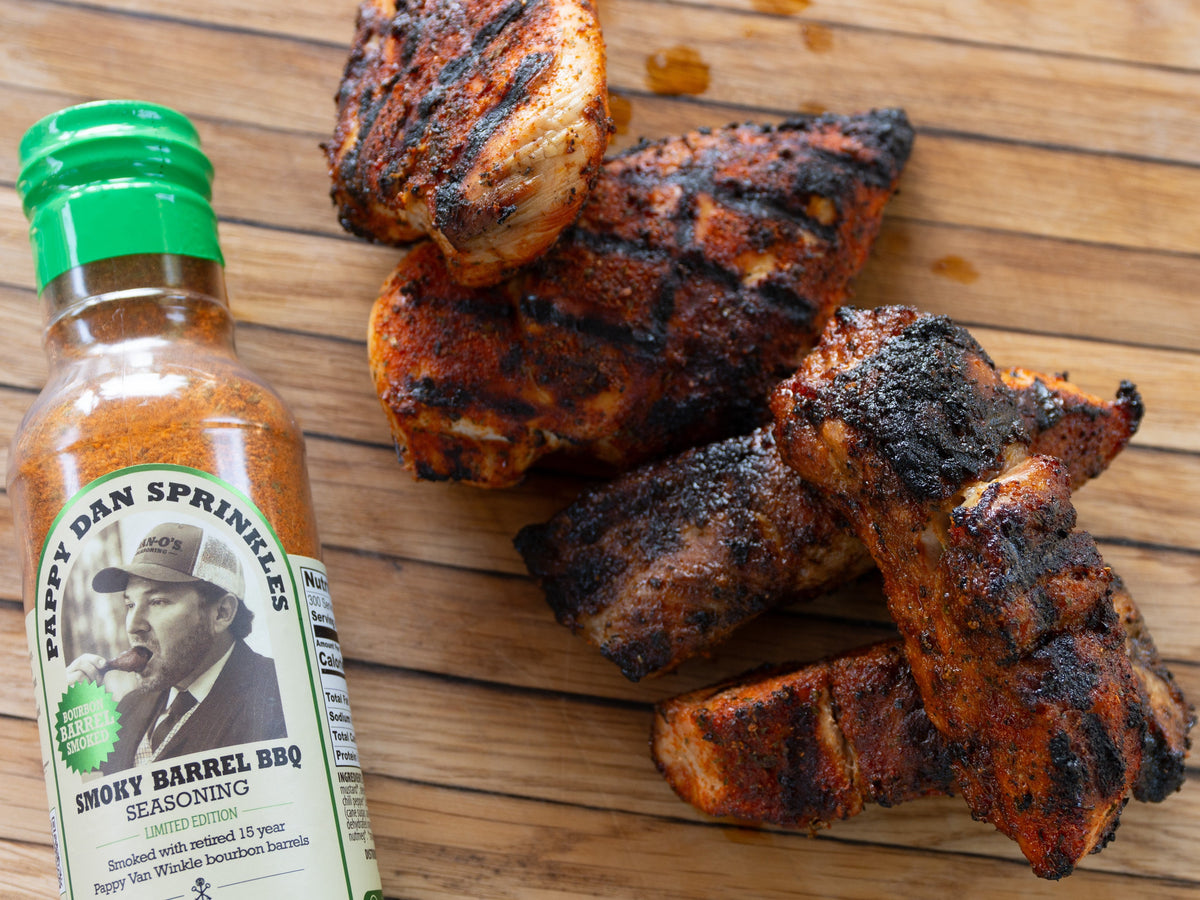 Bourbon Party Ribs and Chicken Breast