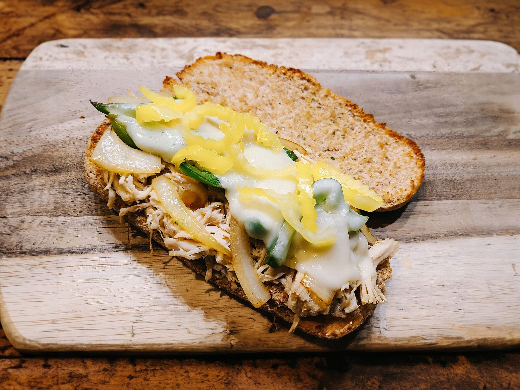 Easy Slowcooker Chicken Philly Subs