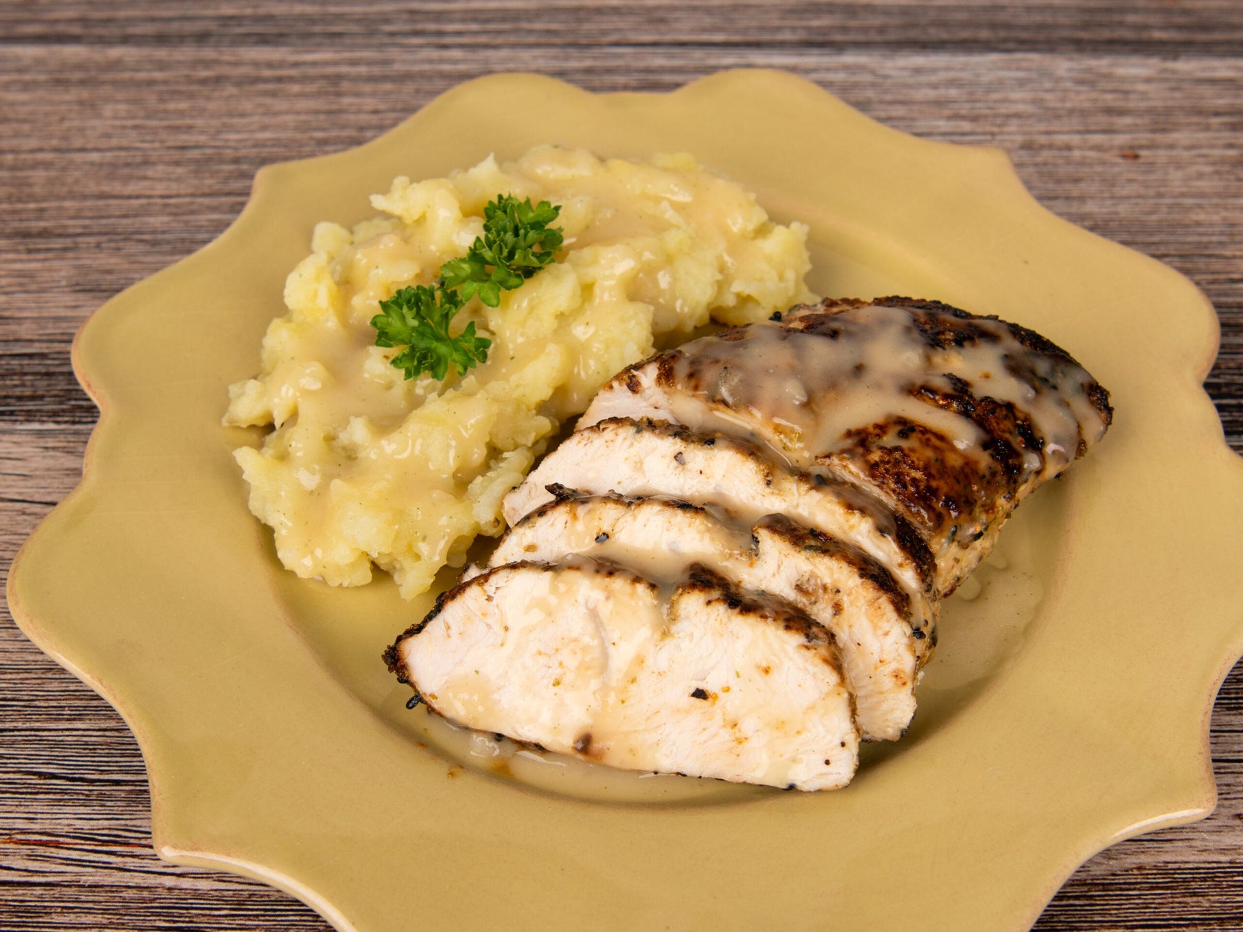 Roasted Turkey Tenderloin with French Onion Gravy