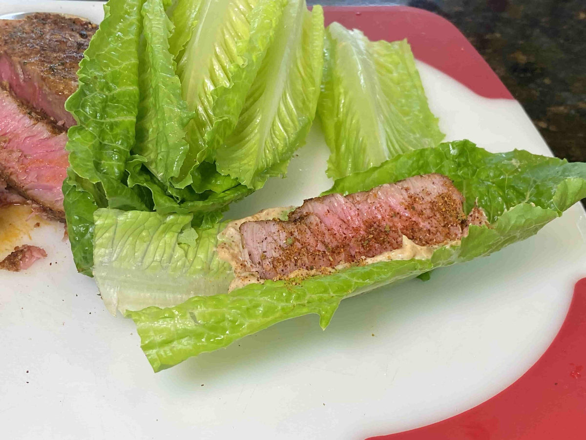 Tuna Steak Lettuce Wrap