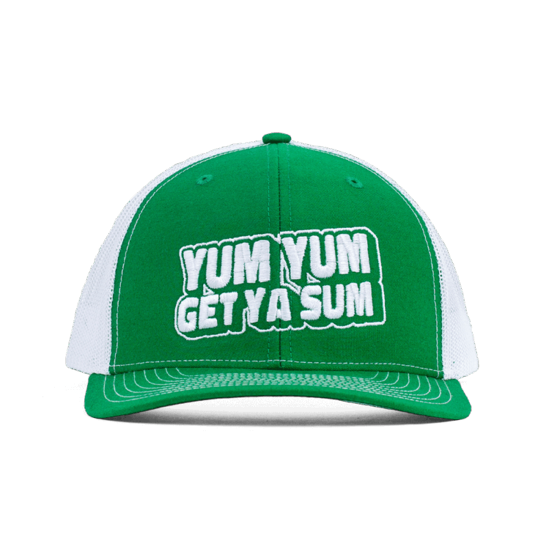 Green & White Yum Yum Get Ya Sum Trucker Hat
