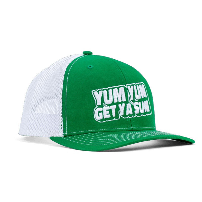 Green & White Yum Yum Get Ya Sum Trucker Hat