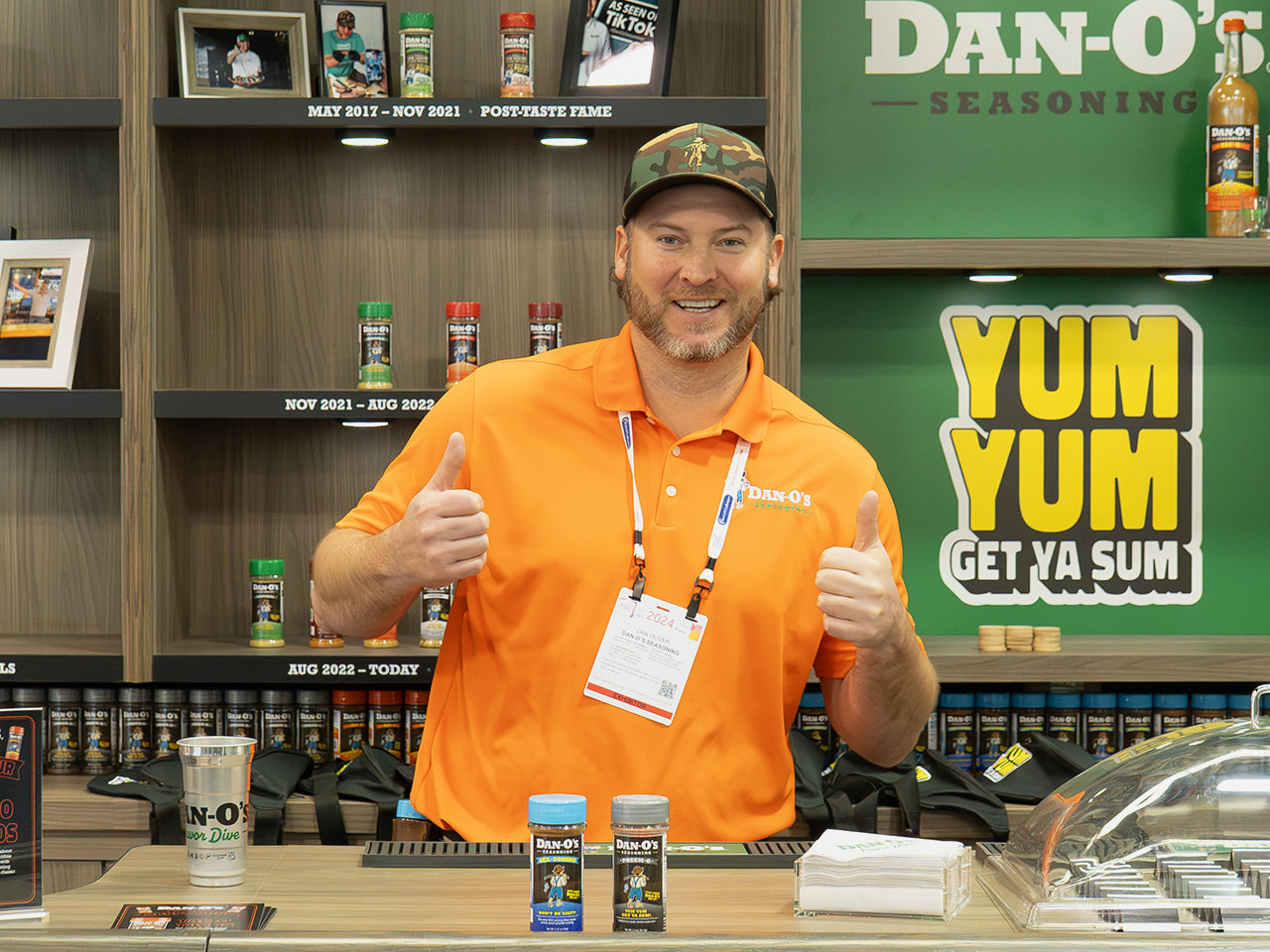 Dan-O hanging out at a trade show