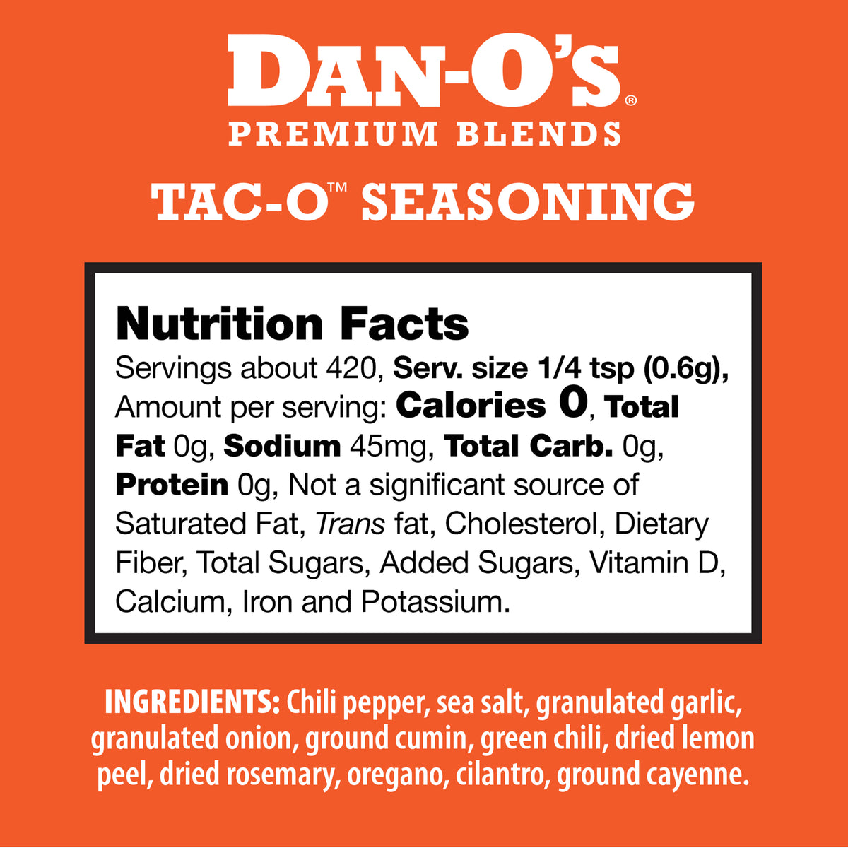 Tac-O Seasoning - Medium Bottle