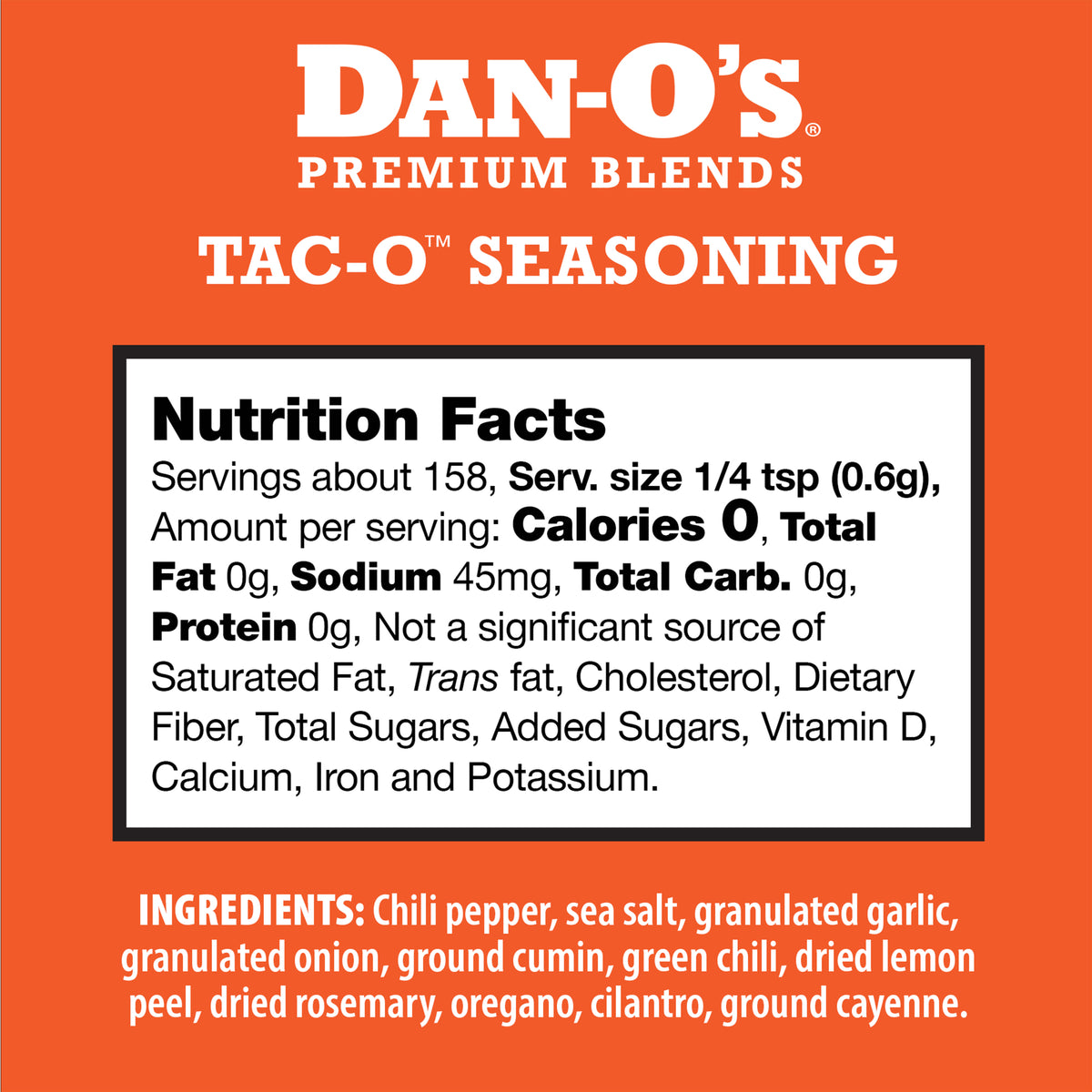 Tac-O Seasoning - Small Bottle