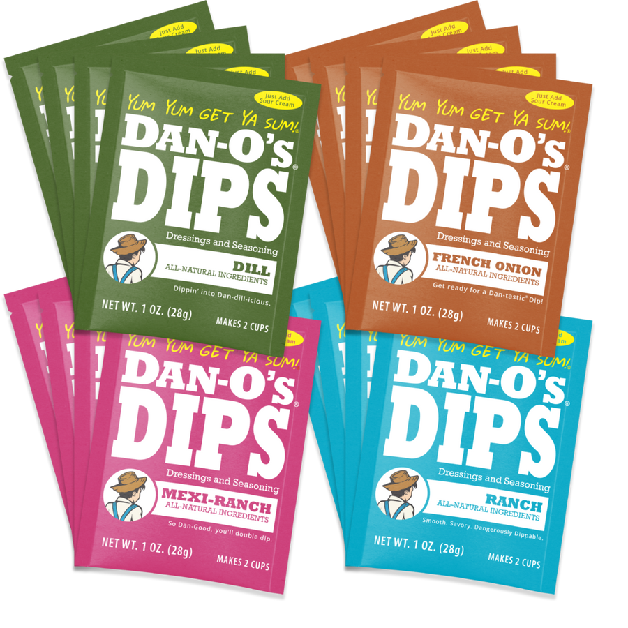 16 Dip Variety Pack - Dill, French Onion, Mexi-Ranch, Ranch (4 Each)